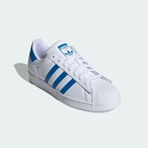 Adidas Classic White with Blue Stripes